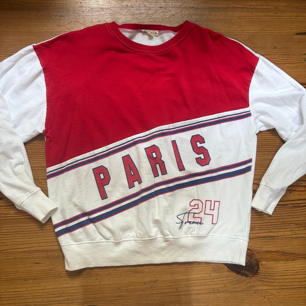 Love Dazed‎ red white Paris 24 racing long sleeve shirt SIZE S